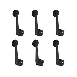 Set of 6 Cast Iron Typewriter Button Coat Hooks Wall Mounted Towel Hanging Rack